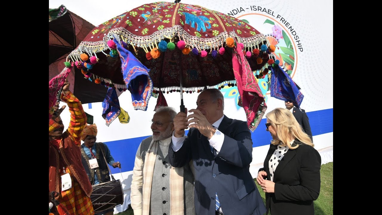 Rousing Reception of Israeli PM Netanyahu and PM Narendra Modi at Ahmedabad