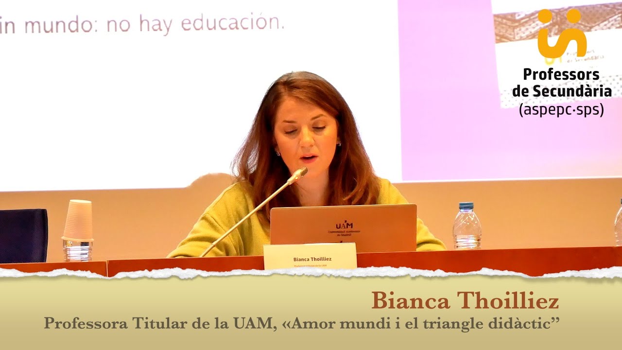 Presentació i Ponència de Bianca Thoilliez. XIII Jornades de Secundària. Els coneixements en perill