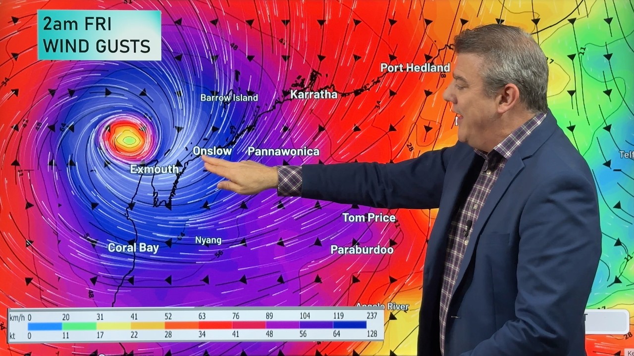 Австралия: (среда) Циклон Нарелле усиливается, прогнозируется 4-я категория