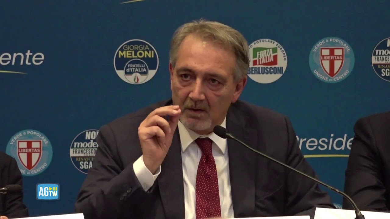 Roma, conferenza stampa del candidato alla presidenza della Regione Lazio, Francesco Rocca [DIRETTA]