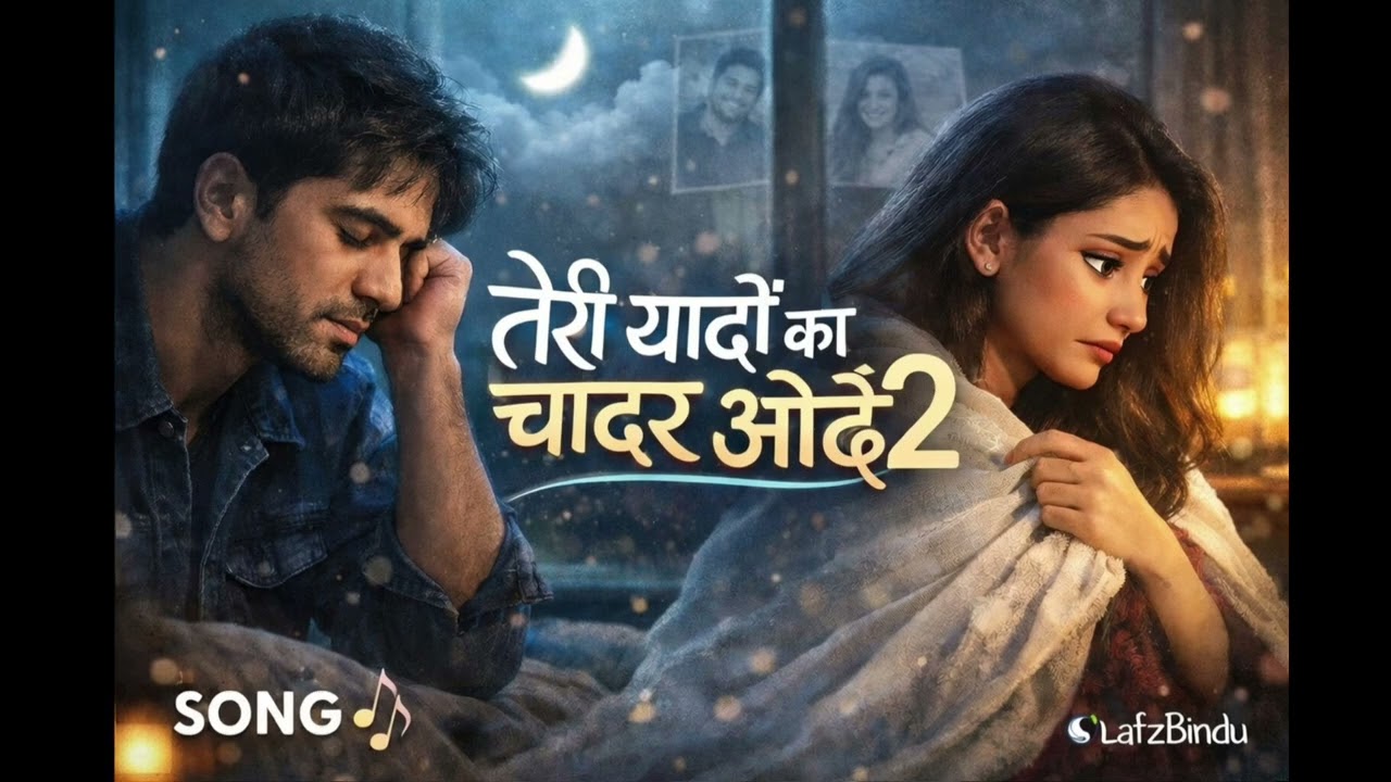 तेरी यादों का चादर ओढ़े 2 | Heart Touching Romantic Hindi Song 💔🎵 #lafzbindu 