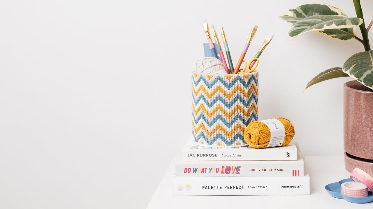 Bargello Plant Pot Craft Kit Tutorial | Craftiosity | Craft Kit Subscription Box