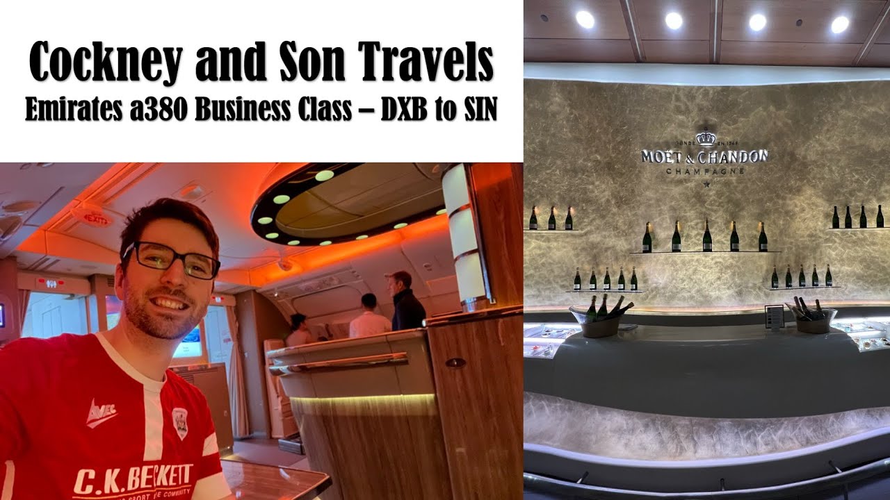 Emirates a380 Business Class Dubai to Singapore with Business Class Lounge