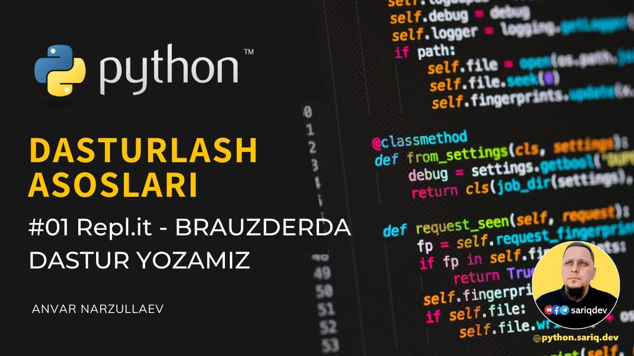 #01 Python Darslari | Brauzerda kod yozish (Repl.it)
