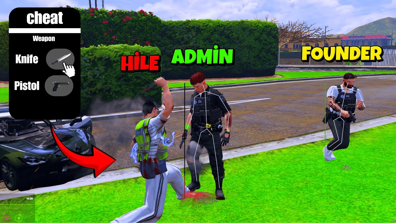 HİLE İLE BIÇAK BASTIM ADMİNE SALDIRDIM! (Fivem Hile Troll)