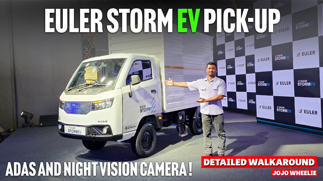 Euler Storm EV Pick-Up @ ₹8.99 Lakh  | ADAS | 210 km range | 1250kg passing | night vision camera
