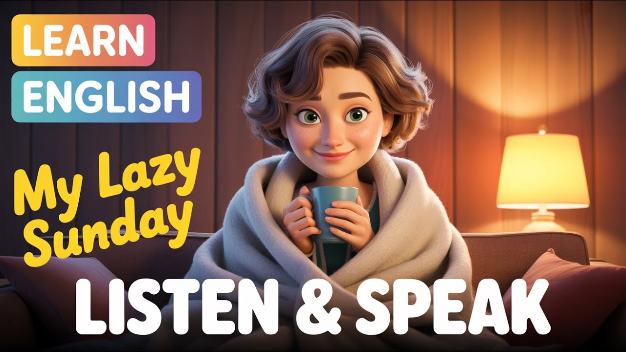 Learn English Through Story – My Lazy Sunday ☕️ | Simple English Listening Practice for Beginners