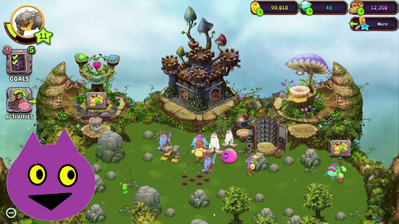voicing over all my monsters on plant island