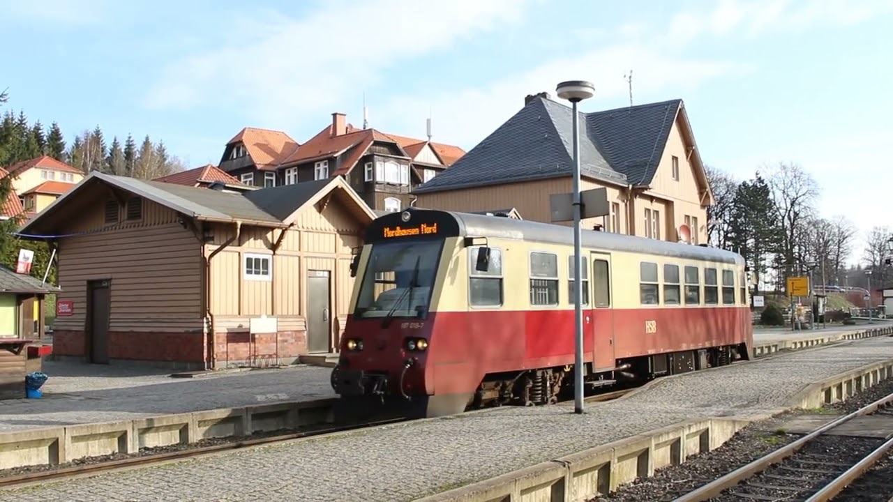 HSB 2023_1 - Ein einsamer Triebwagen der Harzer Schmalspurbahnen am Karfreitagmorgen
