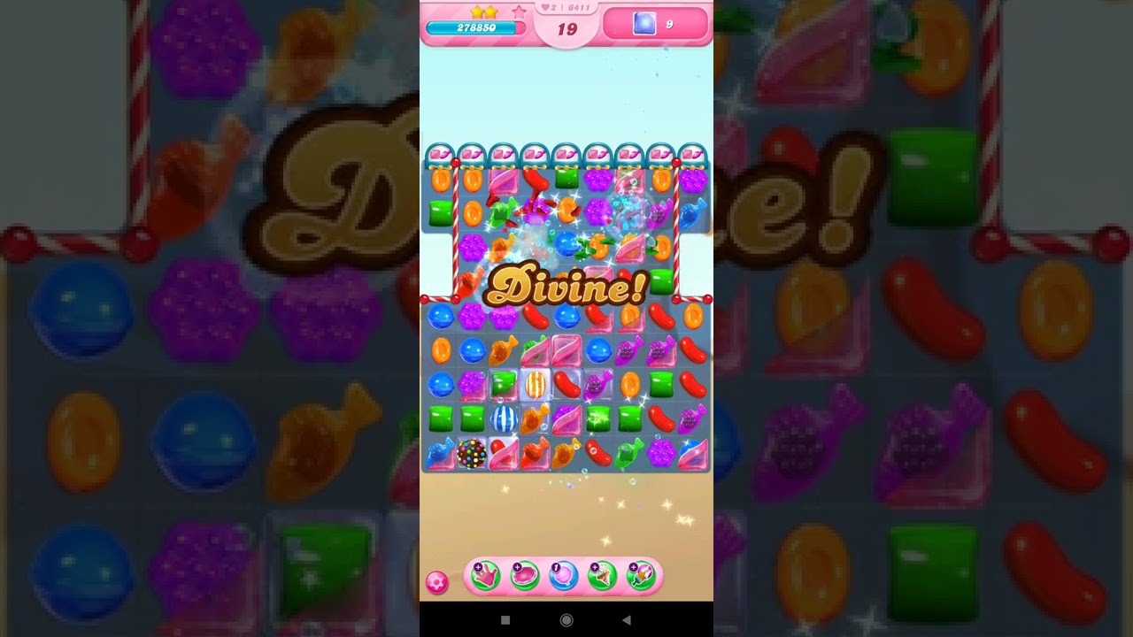 Candy Crash 6411 one shot pass