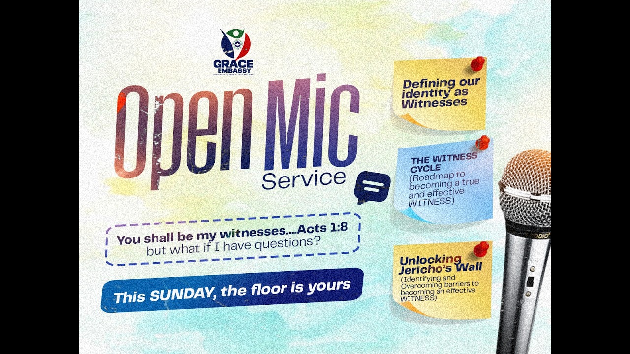 GRACE EMBASSY HULL|| FEB'26 SUNDAY SERVICE || OPEN MIC (You shall be my witnesses) ACTS 1:8||150226