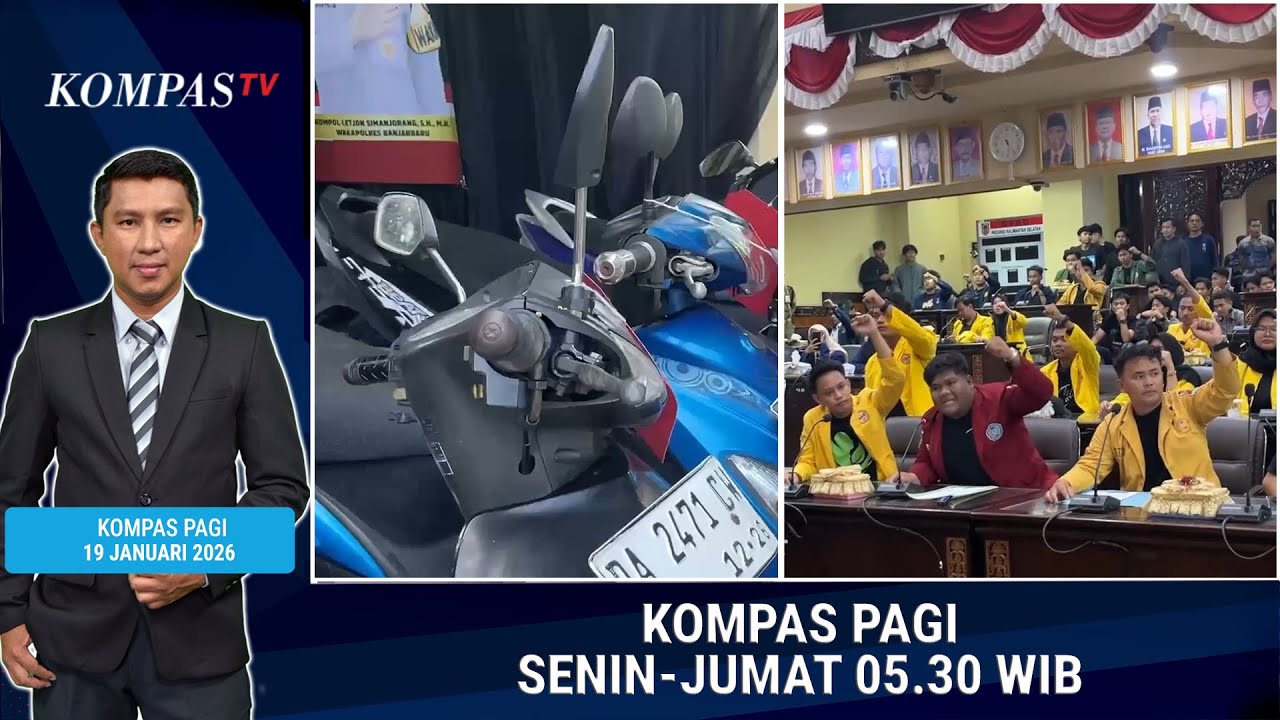 Motor Terkunci Dibobol hingga Demo Tolak Pilkada Lewat DPRD | KOMPAS PAGI 19 JANUARI 2026
