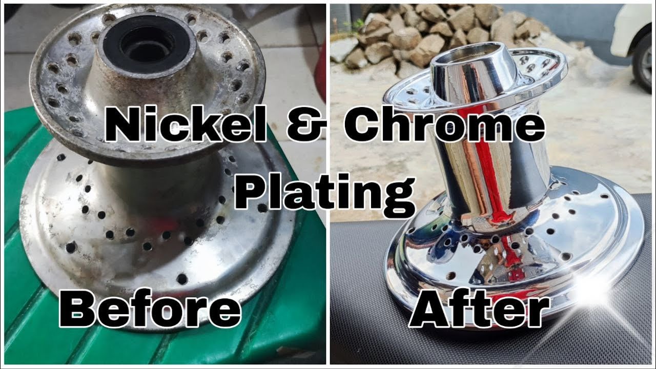 Nickel & Chrome Plating on MotorCycle Wheel Hub Restoration Aluminium Alloy - kroom tromol motor