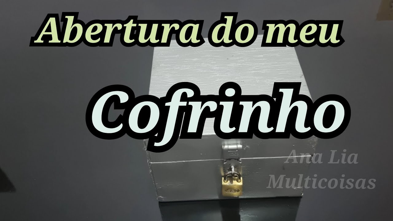 Abri meu cofre de madeira