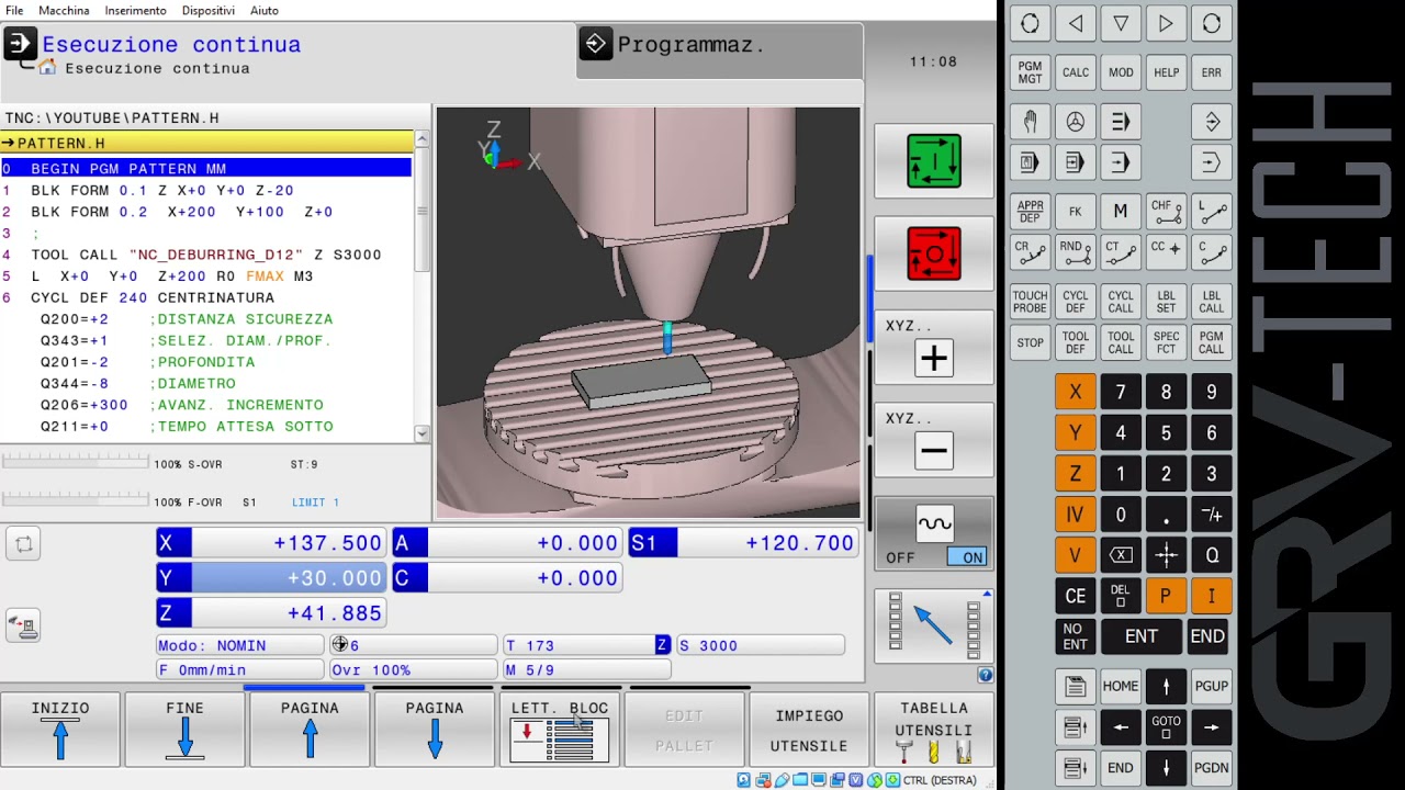 MASCHERA PUNTI Vs PATTERN DEF - Heidenhain 640