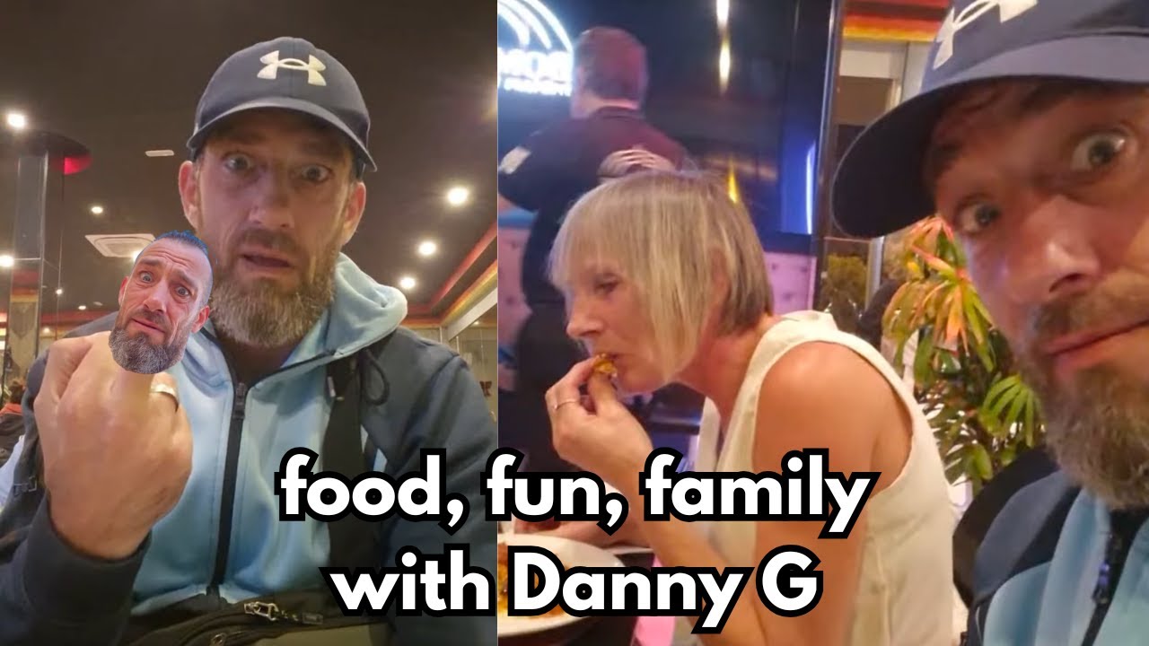 Danny G has a lovely meal with his phone (as well as his wife and mum)