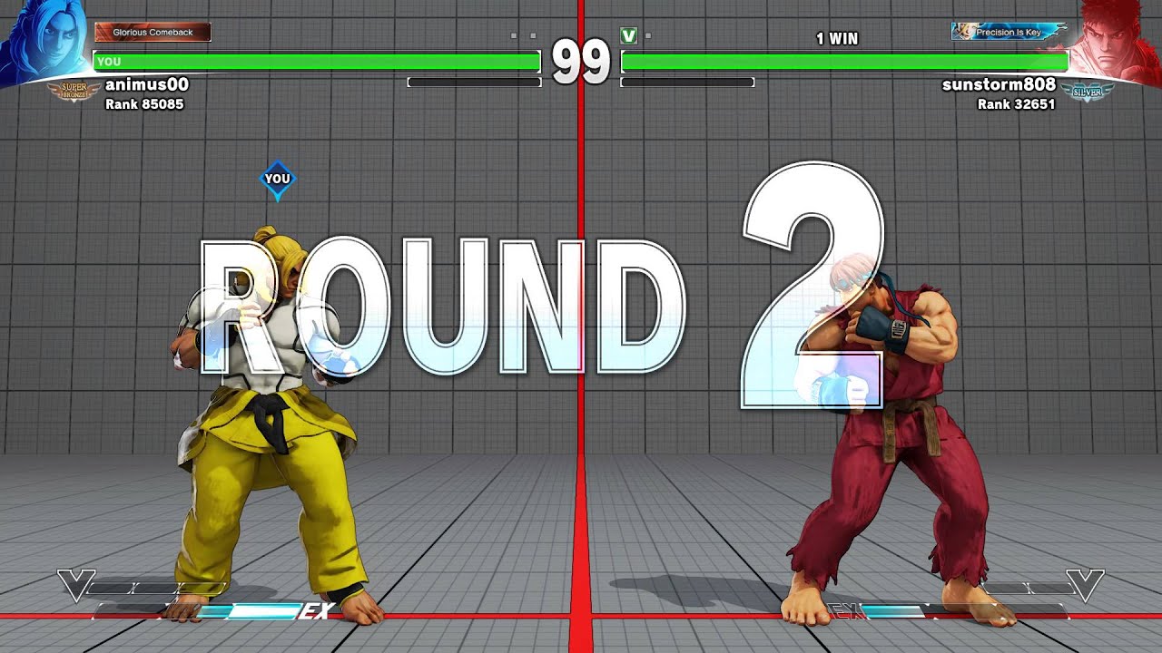 Street Fighter V: Animus (Ken) vs Sunstorm808 (Ryu) FT5 (3/4 of footage)