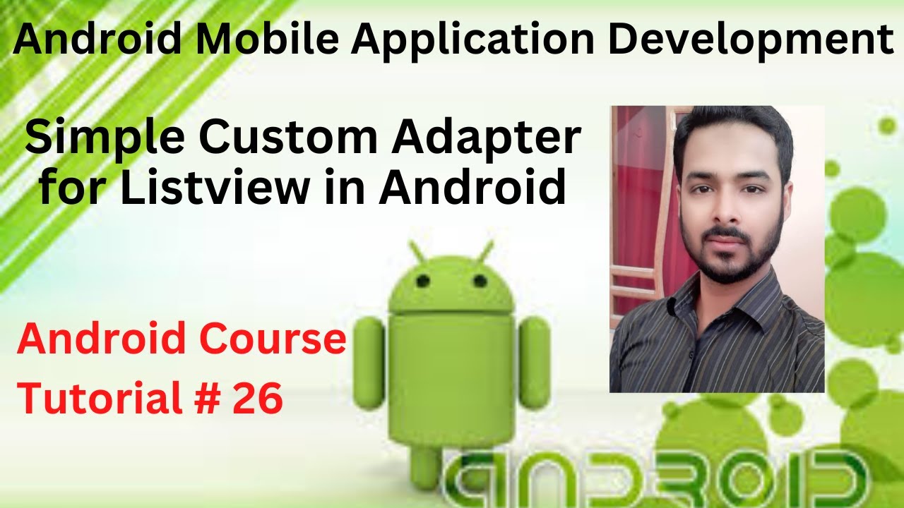 Tutorial 26: Simple Custom Adapter for listview in Android | Custom SimpleAdapter in Android Studio