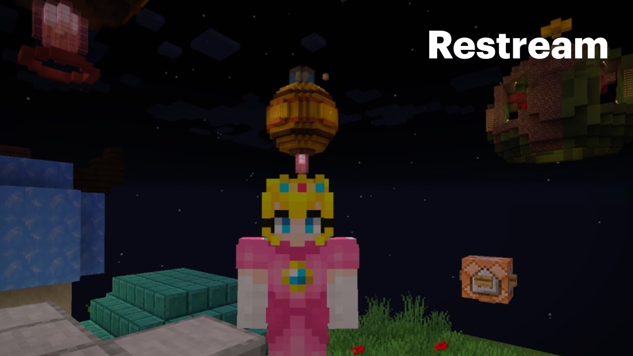 Playing Super Mario Galaxy in Minecraft | Super Minecraft Galaxy Map 