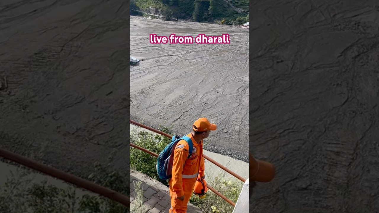 live from dharali #viral #dharalicloudburst #harsilvalley #uttrakhand #cloudburst #dharali