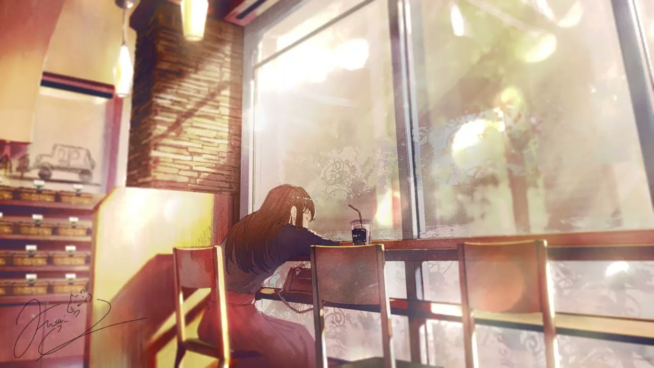 ambient cafe coffee house + study relaxing anime sounds | kensuke ushio