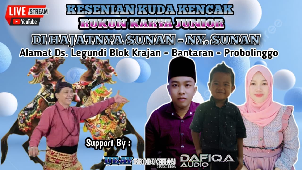 LIVE  KUDA KENCAK RUKUN KARYA JUNIOR MALAM  HAJATNYA MAS SUNAN & P.SUKARSO DS LEGUNDI BANTARAN PROB