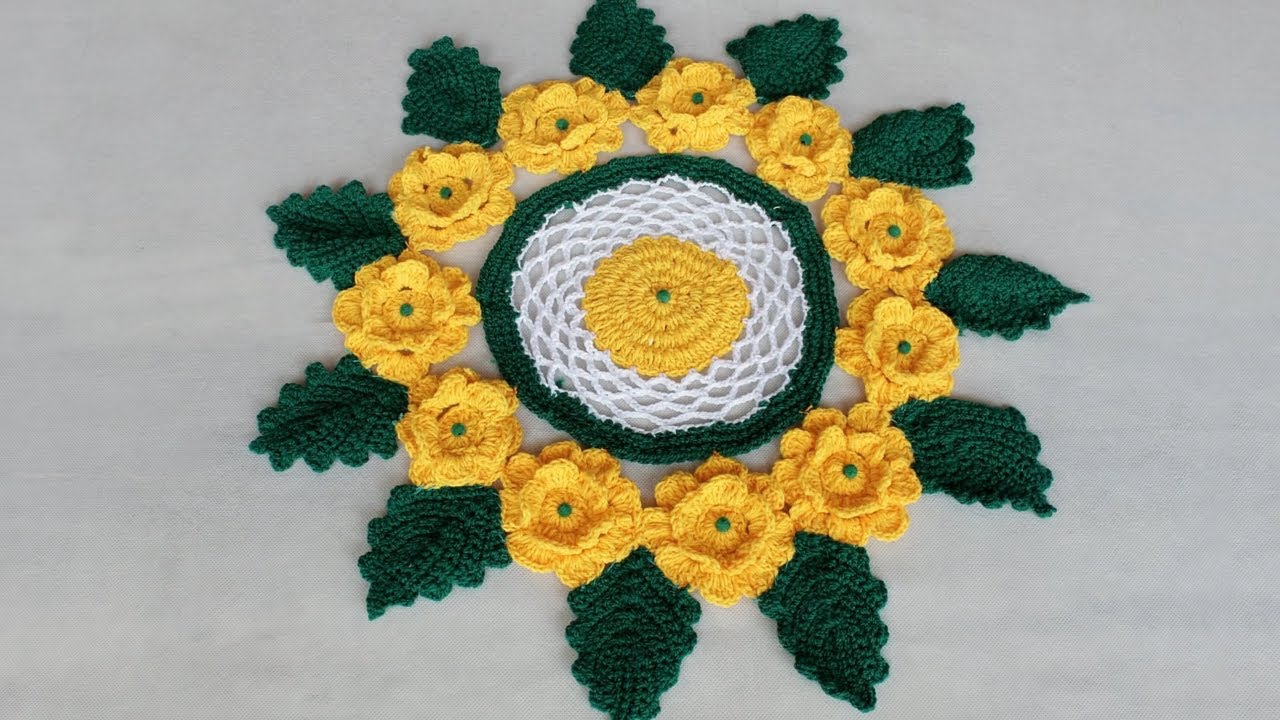 WOW !!! Woolen Rumal Making || Rumal Design || Woolen Crafts || Table Mat | Thalpos