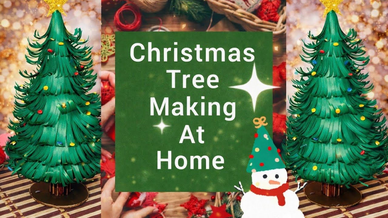 How to make Christmas Tree At home ,full tutorial , #diy #viral #ytvideo #craft #christmas 