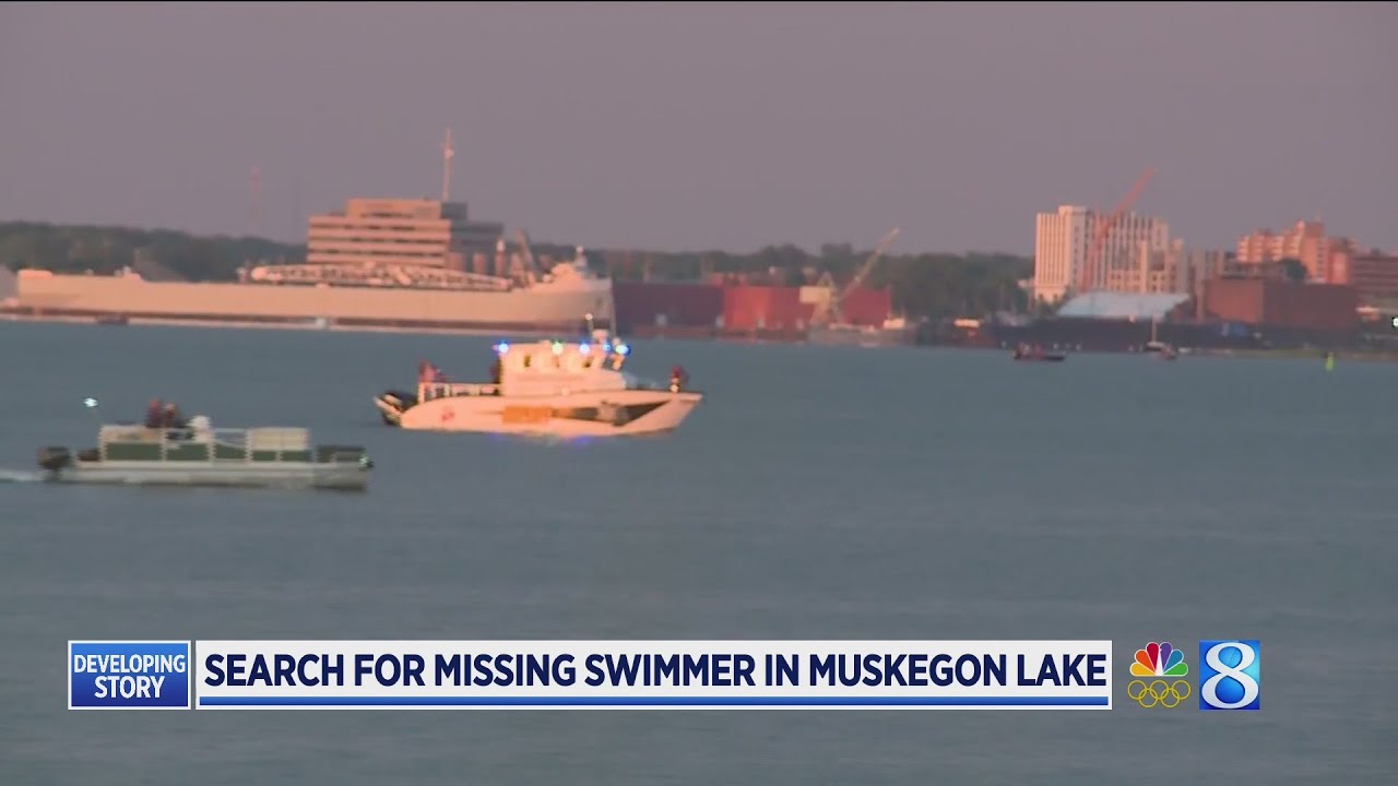 Swimmer missing in Muskegon Lake