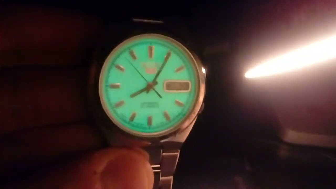 phosphorous dial SEIKO 5  - fosfor kadran SEIKO 5