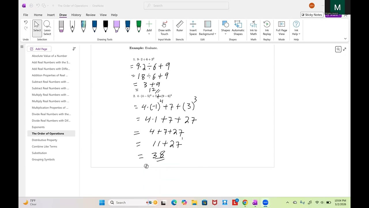 Order of operations