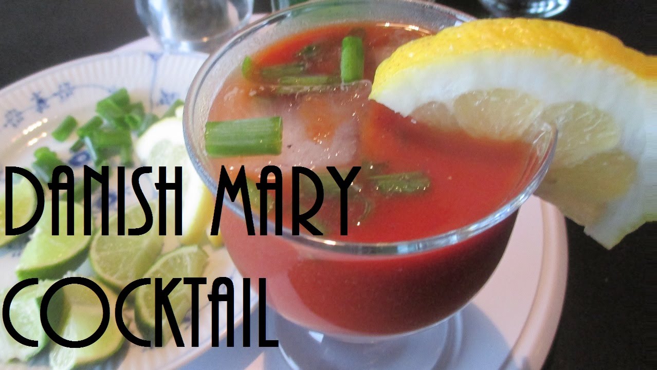 Three Simple Danish Mary Cocktail Recipes using Aquavit