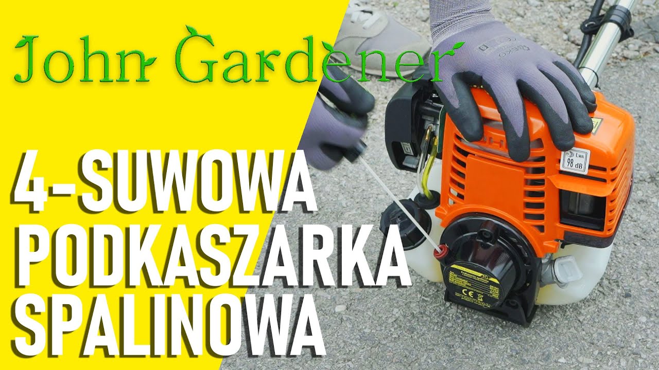 Podkaszarka spalinowa 4-suwowa John Gardener z dodatkowym wyposażeniem