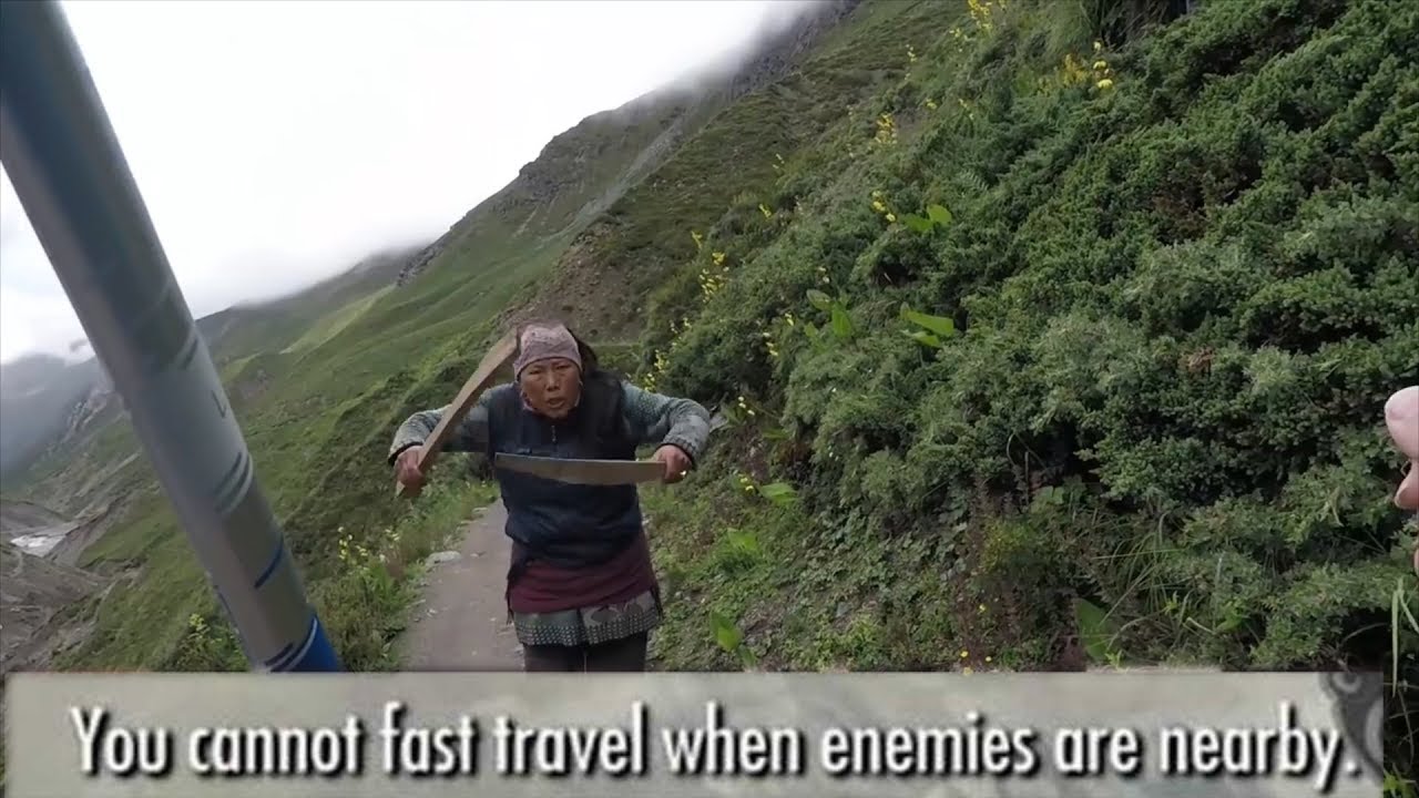 you cannot fast travel when enemies are nearby meme