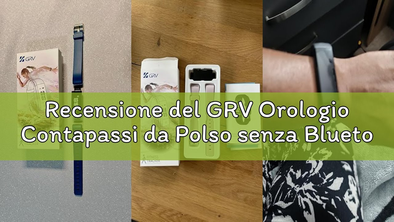 Recensione del GRV Orologio Contapassi da Polso senza Bluetooth senza APP Pedometro Orologio Fitness
