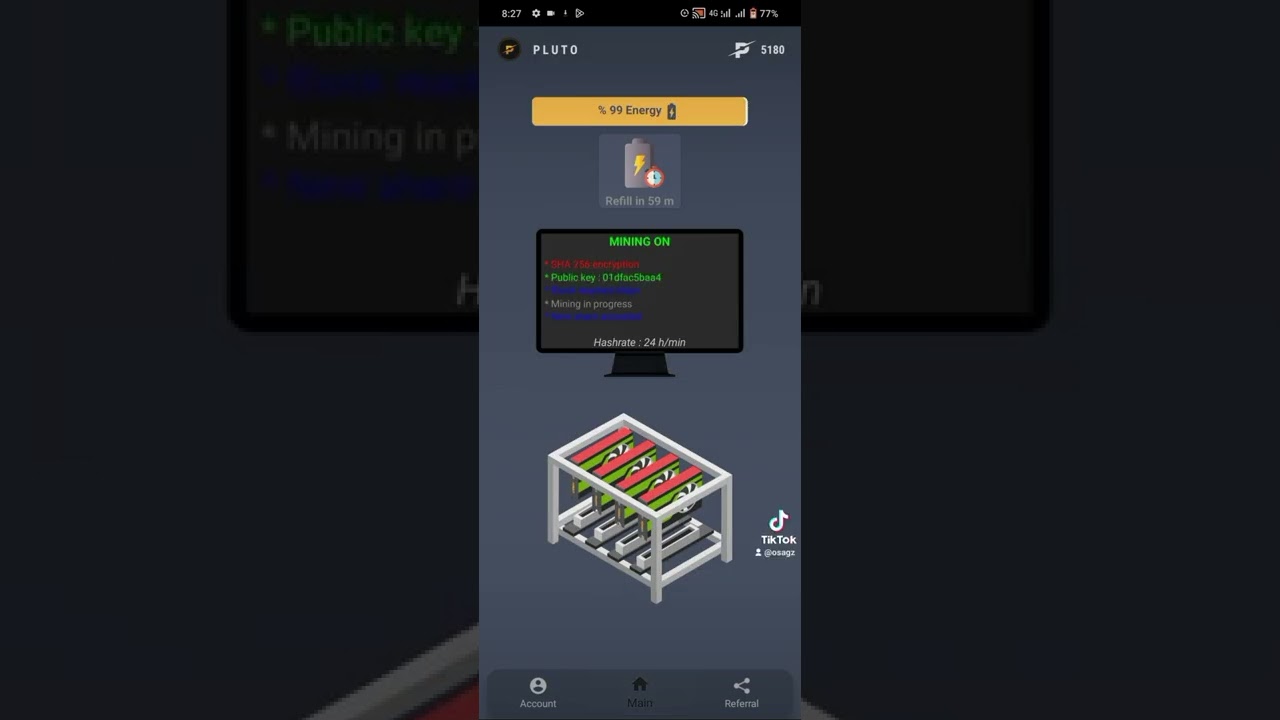 Download Pluto Crypto Mining And use the referral code : 5QLMPQ For a start Bonus !