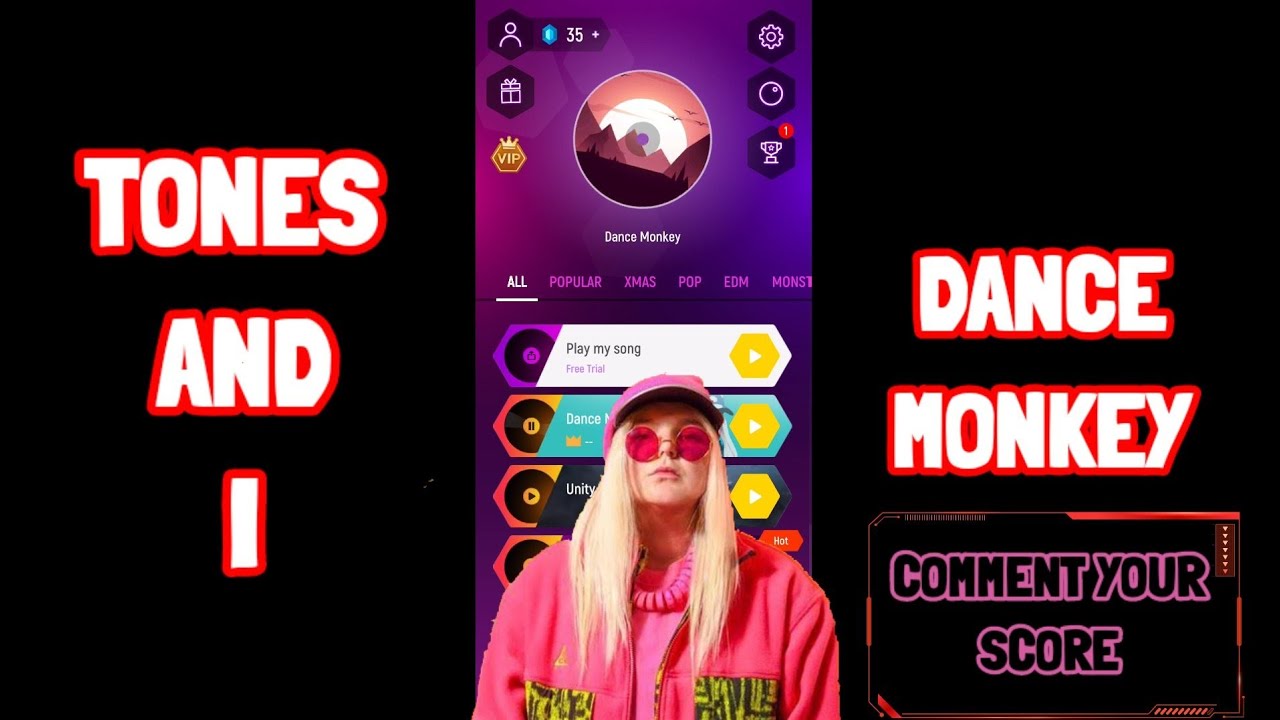 Tiles Hop Dance Monkey Song Normal Mode & Endless Mode