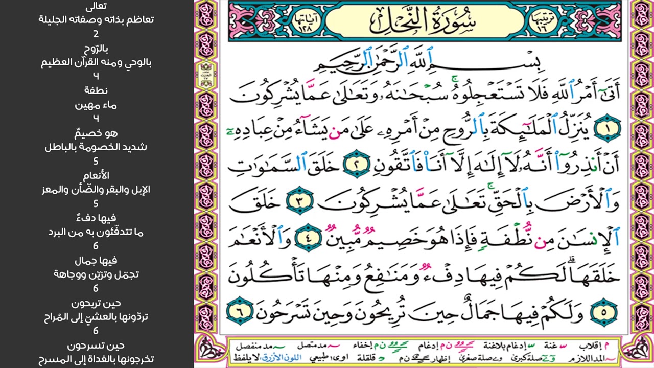 1#. الصفحة 267 - أتى أمر الله فلا تستعجلوه سبحانه وتعالى عما يشركون -ماهر المعيقلي- مكررة 10 مرات
