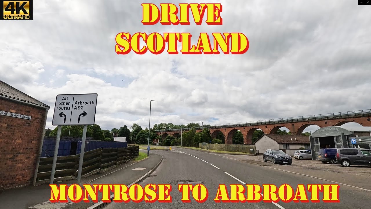 Montrose to Arbroath - Angus, Scotland - 4k Drive