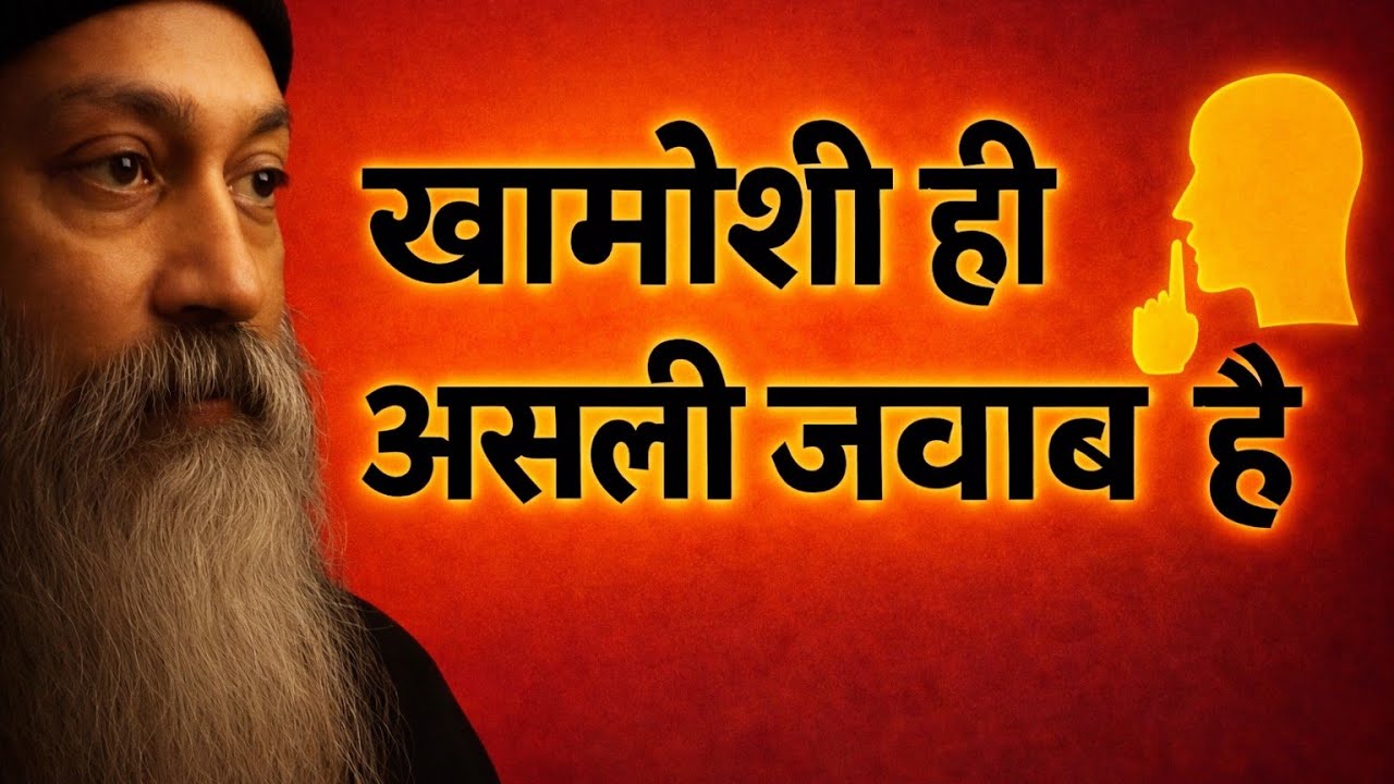 OSHO - खामोशी ही सबसे बड़ा हथियार है, बिना कुछ कहे सबको जीत लो।