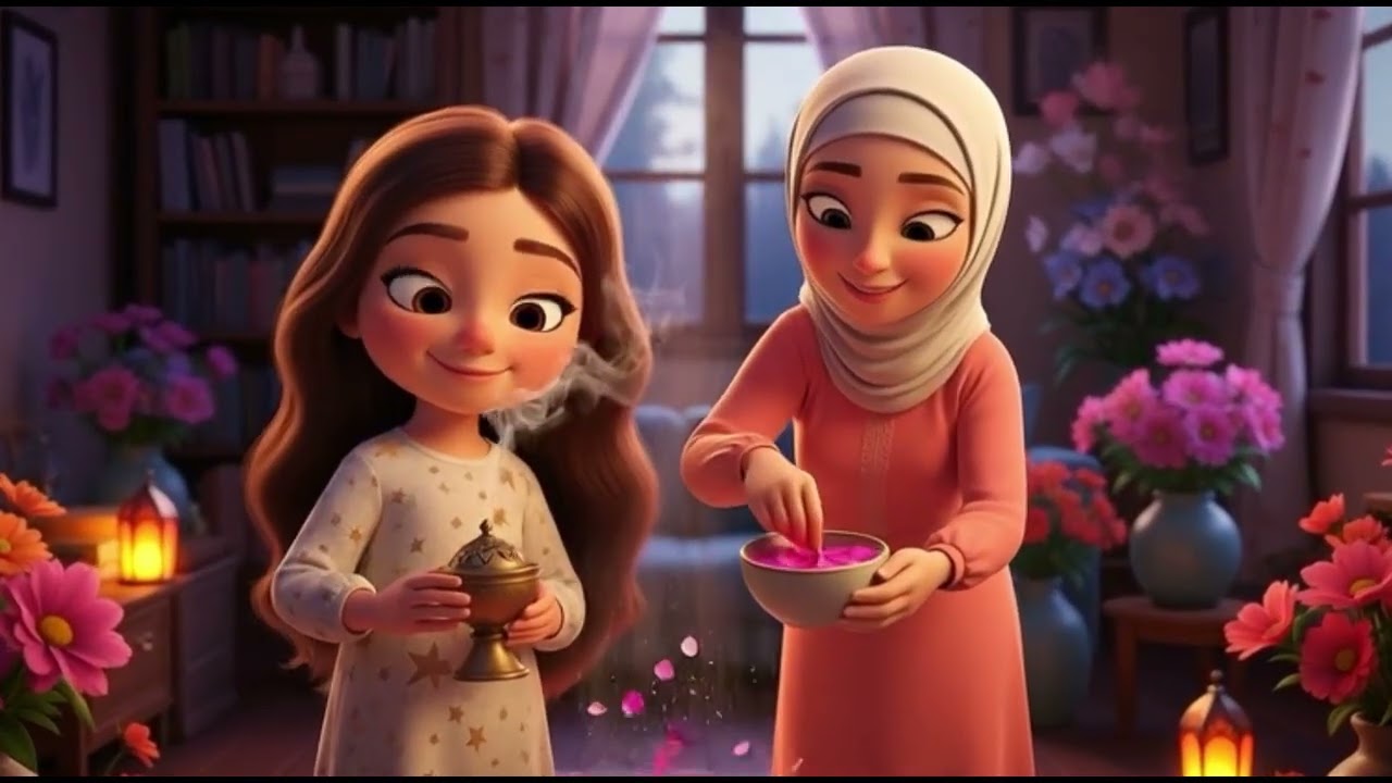 حورية وبدر منتصف رمضان 🌙✨ | قصة جميلة عن فرحة ليلة النصف من رمضان