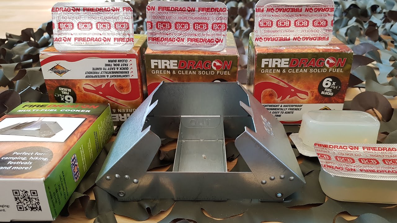 BCB FireDragon Multi-Fuel Cooker & Solid Fuel Blocks