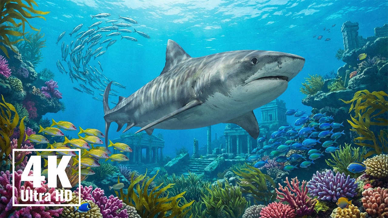 Подводный мир в формате 4K 🐠 Прекрасные коралловые рифы, рыбы и спокойная морская жизнь