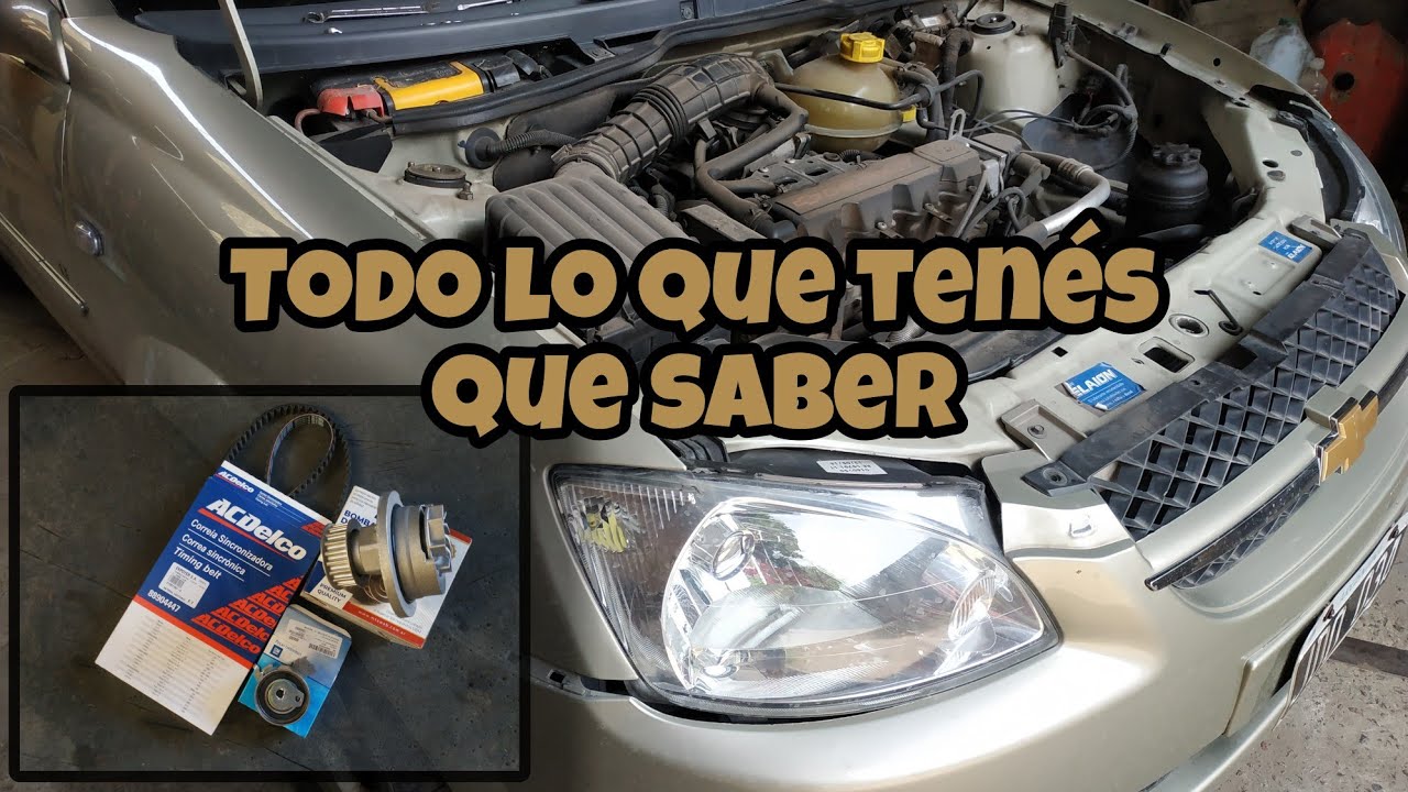 como cambiar kit de distribución corsa 1.4 bomba de agua/ correa/ tensor/ reten / agile celta