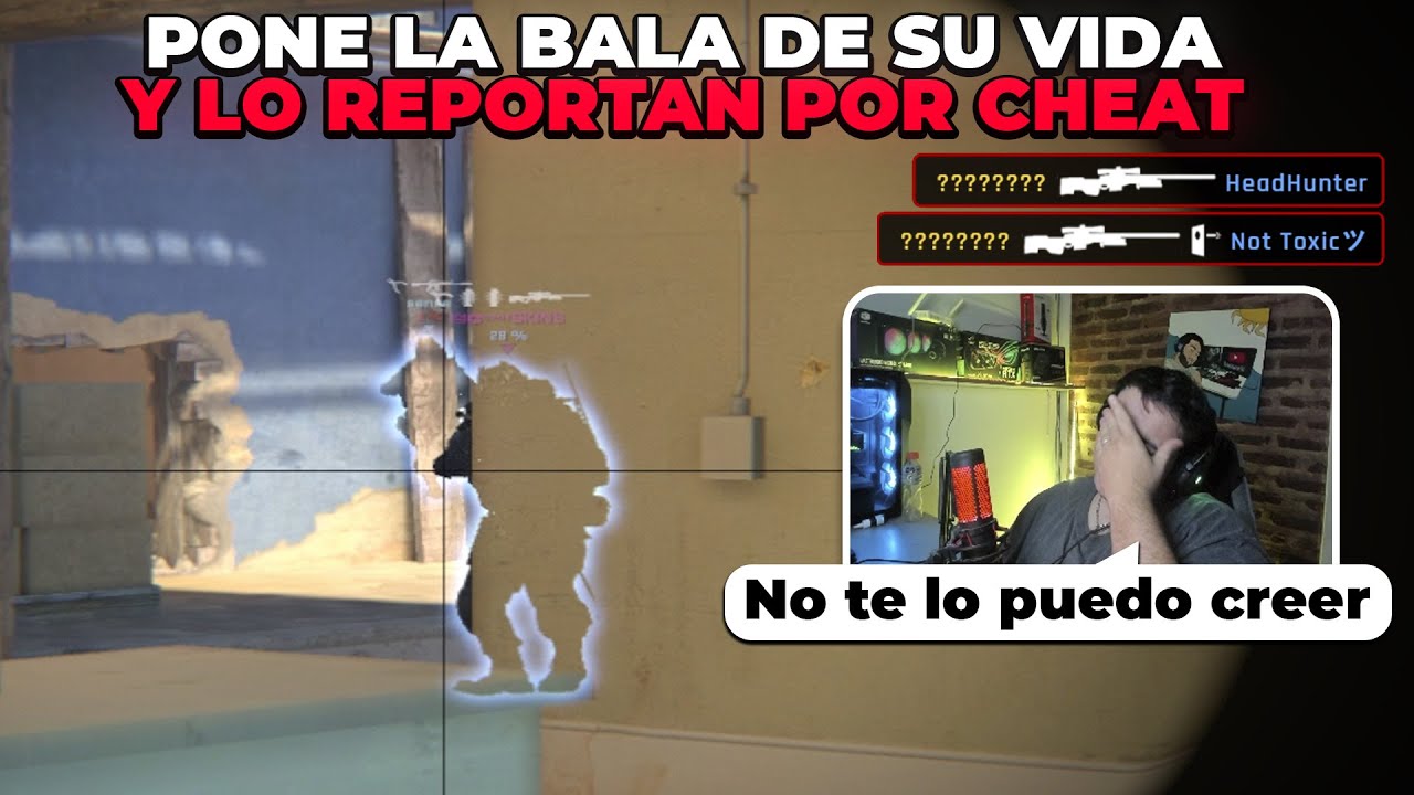PONE LA BALA de su VIDA y LO REPORTAN POR HACKS | CAZANDO HACKERS CS2