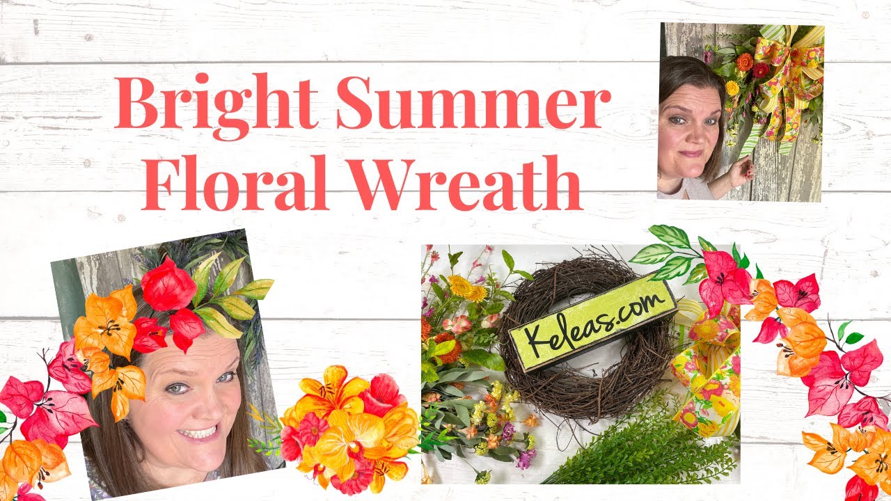 Bright Summer Floral Wreath