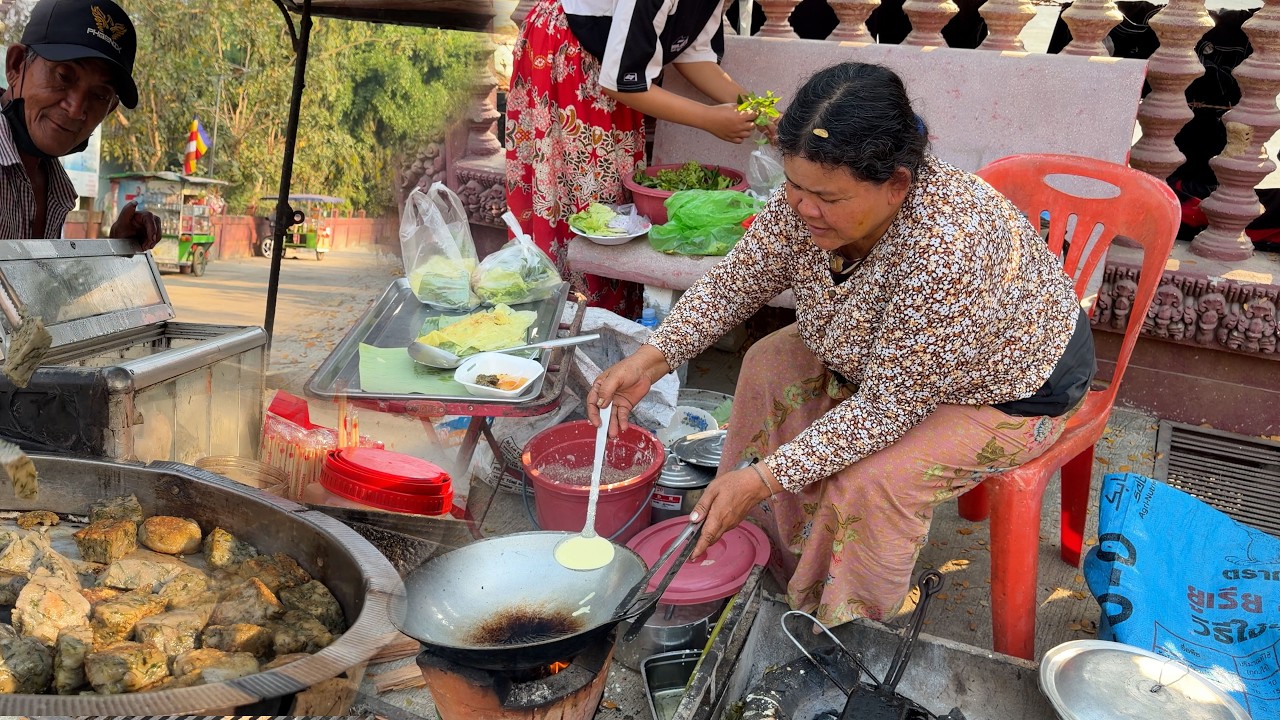 អ្នកមីងភៀសសឹកស្នាក់នៅវត្តអូរប្រាសាទធ្វើនំលក់បានប្រាក់ចំនេញបន្តិចបន្តួចសម្រាប់ទិញម្ហូបប្រចាំថ្ងៃ