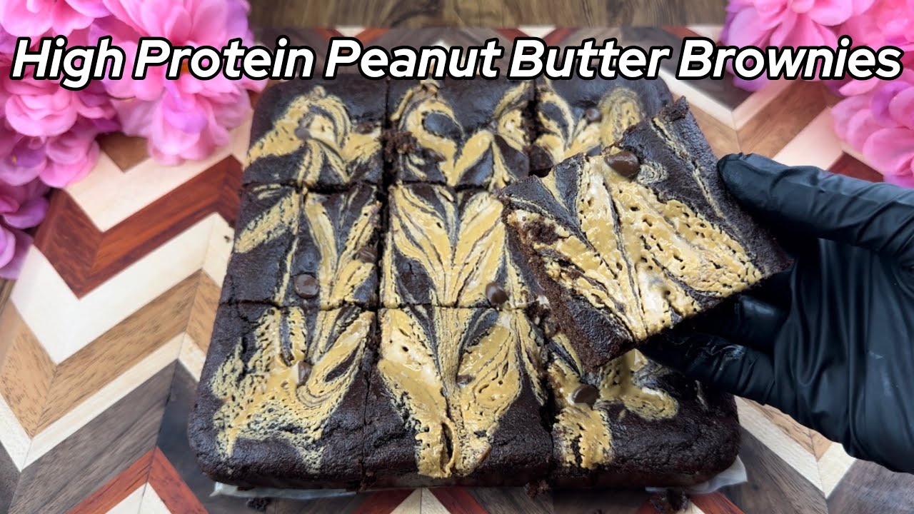 High Protein Peanut Butter Brownies | Cottage Cheese Brownies | Healthy Dessert | Sugar-Free