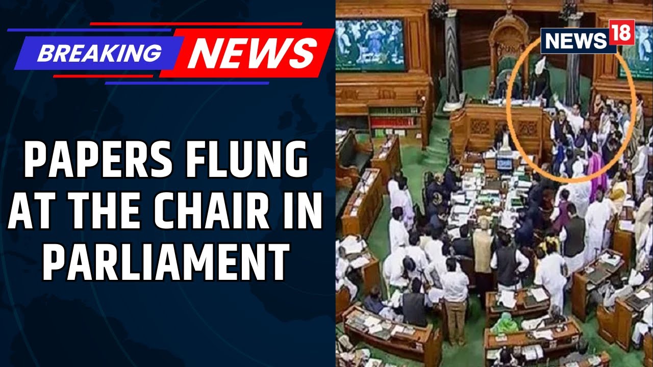 BREAKING NEWS: Kiren Rijiju Moves Suspension Motion as Unruly Opposition MPs Disrupt House | News18