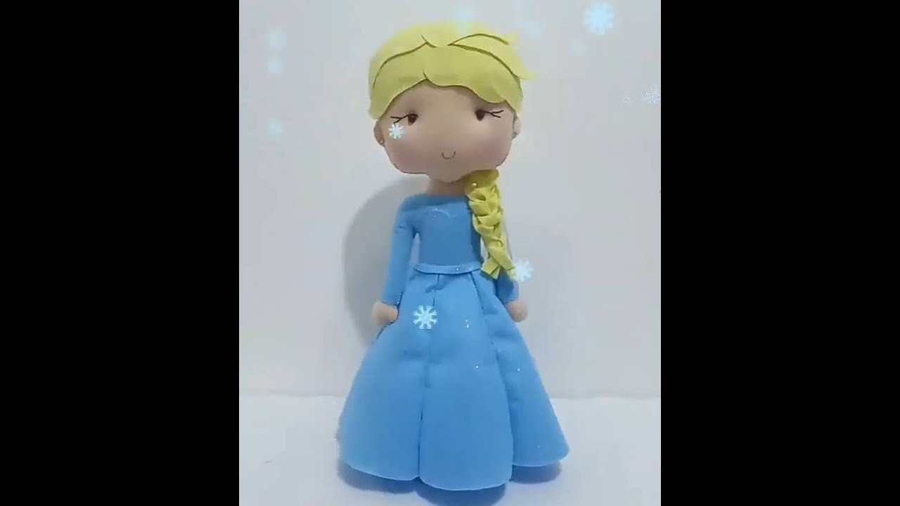 Elsa em feltro_ MOLDE GRÁTIS_